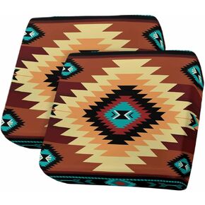 South West Red Sofa Couch Cushion Covers Washable, Removable Stretchable Sectional Couch Covers Slipcovers for L & T Shape Sofa Protector S Size 3 pcs Native American Southwestern Abstract Oriental