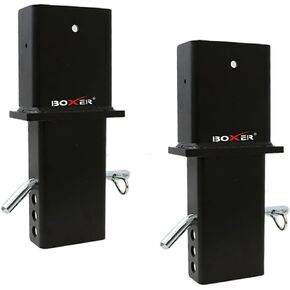 Boxer 2 Pack Trailer 2X4 Stake Pocket Sleeve for Flat Bed Trucks and Trailers – Fits Standard 2X4 Wood for Custom Height - Adjustable C Channel Pipe Stake