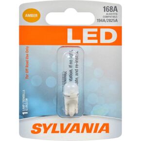 SYLVANIA - 168 T10 W5W LED Amber Mini Bulb - Bright LED Bulb, Ideal for Interior Lighting (Contains 1 Bulb)