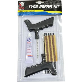 PAX 12 Pcs Automotive Punctured Tire Repair Kits, with 4" Brown and 6" Black Tire Plugs, for Tubeless Off-Road Tires Car, Bike, ATV, UTV, Mower, Trailer (T-Handle)