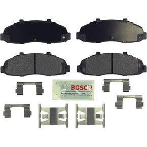 BOSCH BE679H Blue Ceramic Disc Brake Pad Set With Hardware - Compatible With Select Ford Explorer, F-150, F-150 Heritage, F-250 Super Duty; Lincoln Blackwood; FRONT