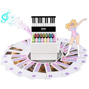 Piano Calendar 2025 Desk Calendar, Mini Piano Calendar, With 52 Weeks of Music Sheets, Playable Mini Piano Calendar 27 Cards Gifts (Black)