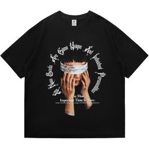 Graphic Tees Men, Vintage Y2K Printed T-Shirt, Summer Unisex Crew Neck Cotton Tops, Casual Shirt for Men, Women