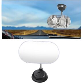 BESULEN Car Rear View Mirror, Interior Clip-on Panoramic Anti-Glare Automotive Rearview Mirror, Wide Angle Adjustable Rear View Mirror to Reduce Blind Spot, Universal for RV, SUV, Truck