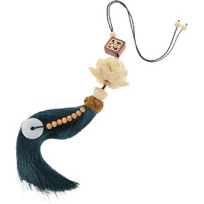 ARTIBETTER Lotus Hanging Ornament - Synthetic Material Car Interior Decoration with Chinese Character Fu