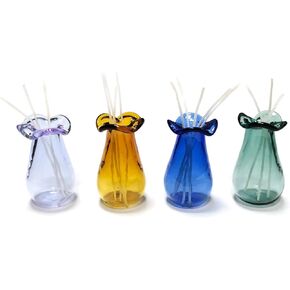 4Pcs Cat Whisker Tiny Vase, Mini Vase for Cat Whiskers, Miniature Vase, Small Glass Vases Micro Landscape DIY Ornament