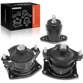 A-Premium 3PCS Front Rear Engine Motor Mount Kit Compatible with Honda Accord 2003-2007 & Acura TSX 2004-2005, 2.4L, Automatic Transmission, Replace# 50830SHJ305, 50820SDPA11