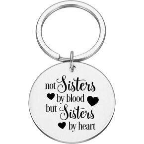 Friendship Keychain, Not Sisters by blood but Sisters by heart,Soul Sister Gift,BFF Keychain,Birthday Gift,Best friends gift,Miss you gift,Work bestie #K21