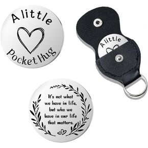 Pocket Hug Token for Women Mom Friend Birthday gifts for Her Him Long Distance Gifts for Men Dad Son Inspirational Keychain in Kuwait