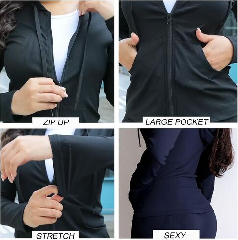 YeGine Women 2 Piece Outfits Long Sleeve Tracksuit Bodycon Matching Sets Hoodie Jacket Jogging Suit in Kuwait