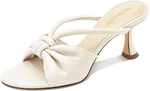 Women's Bow Heeled Sandals Kitten Heel Bowknots Slip On Open Round Toe Low Heels Sandals for Women Dressy Shoes Work Home Party Concert in Saudi Arabia