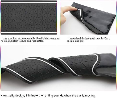 SKTU for 2021 2022 2023 2024 Toyota Venza Door Slot Mat Venza XU80 Non-Slip Interior Door Groove Gate Pad Fit 2023 2024 Toyota Venza Second Generation Door Compartment Cup Center Console Liners(White) in Kuwait