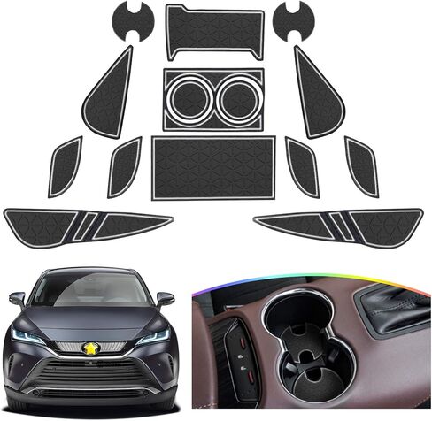 SKTU for 2021 2022 2023 2024 Toyota Venza Door Slot Mat Venza XU80 Non-Slip Interior Door Groove Gate Pad Fit 2023 2024 Toyota Venza Second Generation Door Compartment Cup Center Console Liners(White) in Kuwait