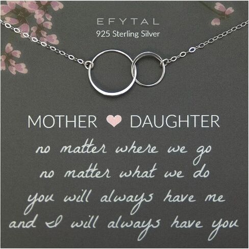 EFYTAL Mom Christmas Gifts from Daughter, Mom Necklace for Women, Mother Daughter Necklace, Gifts for Mom from Daughter, Mother Daughter Gift, Mothers Necklace, Daughter Jewelry in Saudi Arabia