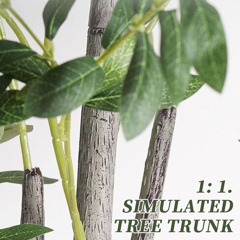 شجرة زيتون صناعية، شجرة صناعية بطول 6 أقدام في أوراق فرع أوليفر وفواكه لديكور المنزل الحديث في الداخل (70 بوصة، شجرة زيتون) in Kuwait