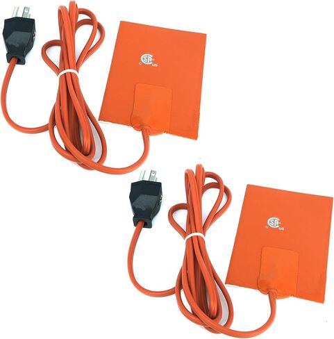 9 x 13cm 75W 120V Silicone Heater Engine Block Oil Pan Hydraulic Tank Heating Plate (2pcs US Standard Plug) in Saudi Arabia