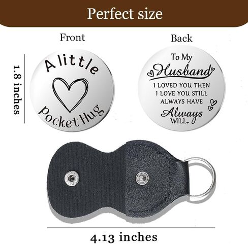 Pocket Hug Token for Women Mom Friend Birthday gifts for Her Him Long Distance Gifts for Men Dad Son Inspirational Keychain in Saudi Arabia
