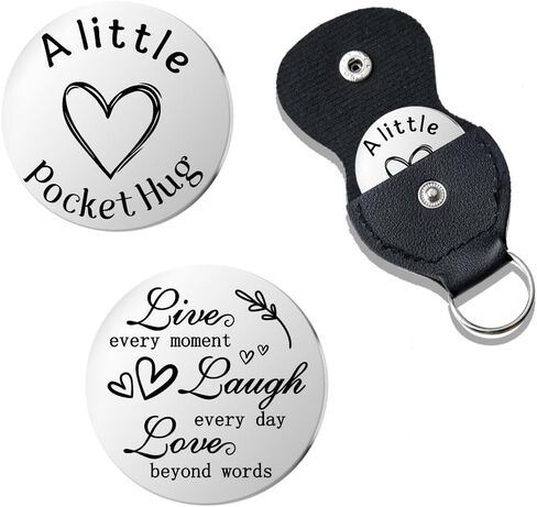 Pocket Hug Token for Women Mom Friend Birthday gifts for Her Him Long Distance Gifts for Men Dad Son Inspirational Keychain in Saudi Arabia