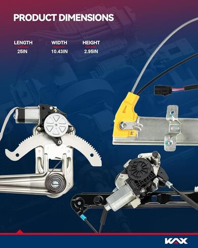 KAX 741-637 Power Window Motor and Regulator Assembly Front Left Driver Side Original Equipment Replacement Compatible with Century 1997-2005, Regal 1997-2004, Intrigue 1998-2002 in Saudi Arabia