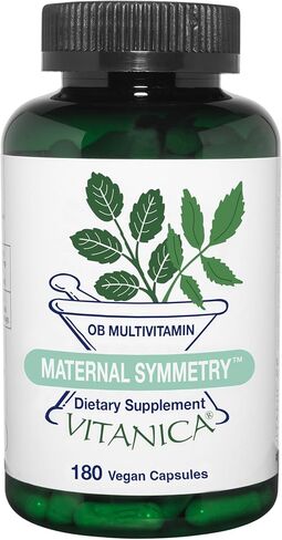 Vitanica Maternal Symmetry، فيتامينات ما قبل وما بعد الولادة، نباتي، 180 كبسولة in Kuwait