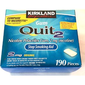 Kirkland Signature Quit Smoking Gum, 2 mg, 190 Count