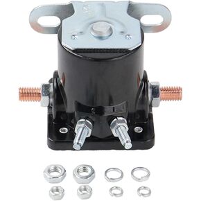 AFEISOL Hot Rod Starter Relay Solenoid 12V 4-Terminal Heavy Duty SW3 Compatible with 1956-up Ford Truck Starter Replaces B-6A-11450A C6AF C7AF C3912 C9AF D2AF11450AA 50-430 (Black)