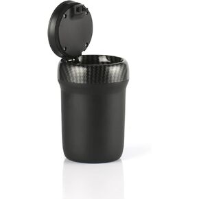 Amiss Car Ashtray, with Color Breathing Light, Detachable Ceramics Inner Car Ashtray, Portable Smokeless Car Ashtray with Lid, Mini Car Trash Can, Car Interior Accessories - Wood Grain