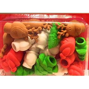 Christmas Pencil Top Erasers Package of 18