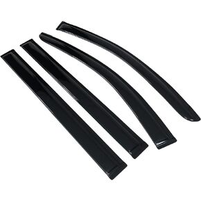 Window Visors Compatible with 2008-2016 Chrysler Town Country 2008-2018 Dodge Grand Caravan, Dark Smoke Acrylic Wind Sun Rain Vent Guards 4PC by IKON MOTORSPORTS, 2009 2010 2011 2012 2013 2014 2015