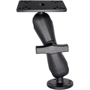 WINDFRD Aluminum 1.5" Ball Fish Finder Mount for Hummingbird Helix 5,7, etc., C Size Universal Marine Electronics Mount, Compatible with RAM Mount, Arkon, iBolt and More