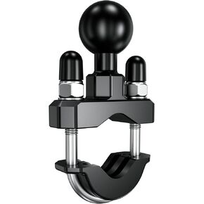 BRCOVAN Handlebar U-Bolt Mount Base with 1'' TPU Ball for Rails 0.5'' to 1.25'' in Diameter, Compatible with RAM Mounts B Size 1 inch Ball Double Socket Arm & Bike Motorcycle Phone Holder