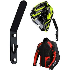 CLEAR STYLE Helmet Holder Hanger Rack with Jacket Hook and Keys Holder (1 Pack)