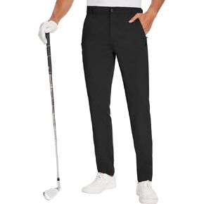 SPECIALMAGIC Golf Pants Men Stretch Slim fit Hiking Pants Lightweight Dress Casual Tapered 2 Back Zipper Pockets