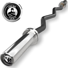 EZ Curl Bar [Bells of Steel] Premium Weight Bar Curl Barbell | Rust-Resistant Curling Bars for Weight Lifting, Commercial and Home Gym | 600 lb Capacity, 2-Inch Olympic Weight Plates Compatible