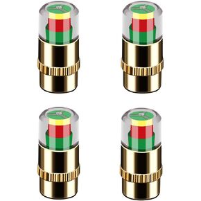 ANKI HAPPIGO 4Pcs Car Tire Pressure Monitor Valve Stem Caps Sensor Indicator 3 Color Eye Alert