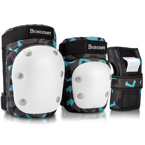 Kids/Youth/Adult Knee Pad Elbow Pads Guards Protective Gear Set for Wrist Guards Roller Skates Scooter Inline Skating Cycling Skateboard Mountain Biking Rock Climbing etc (Large)