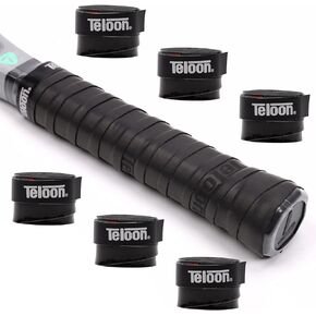 Teloon Overgrip Racket Grip Tape Tennis Overgrip Grip Tape，(6 or 12 Pack) Absorb Sweatbands Stretchy Anti Slip Protector Handle Overgrips.