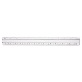 Westcott 15571 Clear Data Processing Magnifying Ruler, 12 Inch