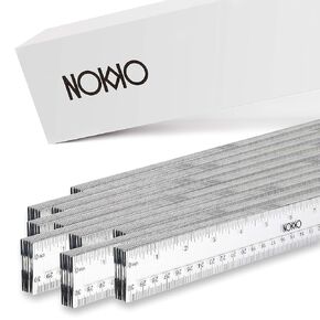 Clear Plastic Rulers Bulk 50 Piece Pack - Transparent 12 Inch / 30 Centimeter Ruler Class Set - Easy to Read School and Office Supplies for Kids, Students, Teachers and Artists