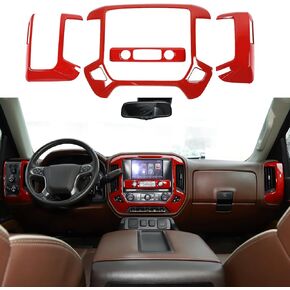RT-TCZ for Silverado Dash Panel Trim Cover Carbon Fiber Bezel for GMC Sierra Chevy Silverado 2014 2015 2016 2017 Carbon Fiber Interior Accessories 4pcs