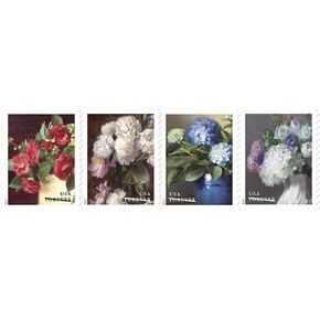 طوابع بريدية من الدرجة الأولى للزهور من The Garden USPS تحتفل بالزفاف الجميل (شريط مكون من 20 قطعة)