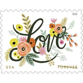 Love Flourishes 2 Sheets of 20 USPS First Class Forever Postage Stamps Wedding Love Valentine 40 Stamps