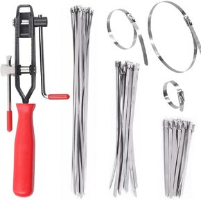 37Pcs 4" 8" 14" Automotive CV Joint Boot Clamp Pliers with 304 Stainless Steel CV Joint Boot Band Clamps Adjustable Assortment Kit Axle Clamp Tool for Auto, ATV