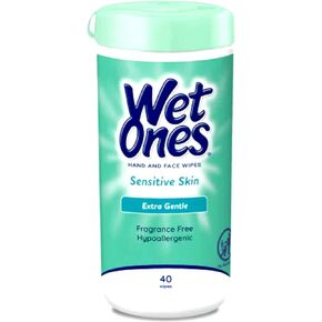 Wet Ones Sensitive Skin Hand Wipes: 40 Count Canister