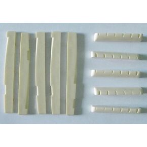 5 sets of 10 pcs Acoustic Guitar Nuts Saddles Plastic Ivory