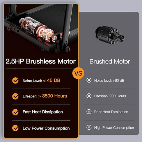 جهاز مشي UMAY قابل للطي للمنزل، جهاز مشي هادئ قابل للطي مع سيليكون ممتص للصدمات، مراقب معدل ضربات القلب in Kuwait