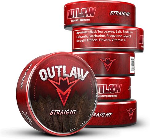 Outlaw Dip - مستقيم - قطع الدهون - 6 عبوات - خالي من التبغ وخالي من النيكوتين in Kuwait