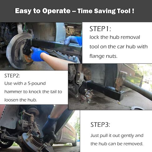 Yoursme 8629 Universal Wheel Bearing Hub Removal Tool Replace for ATD Tools Compatible with All Axle Bolt Hubs (5, 6 and 8 Lug Hubs) in Saudi Arabia