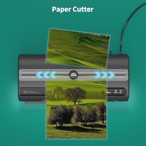 آلة تغليف حرارية مع ورق تغليف 20 آلة تغليف للمعلم A4 للمكتب والمنزل والفصول الدراسية (أسود) in Kuwait