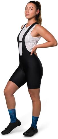PEARL IZUMI Women's 8.5" Attack Bib Shorts, Reflective Elements with Silicone Gripper & Levitate Plus Chamois Pad in Saudi Arabia